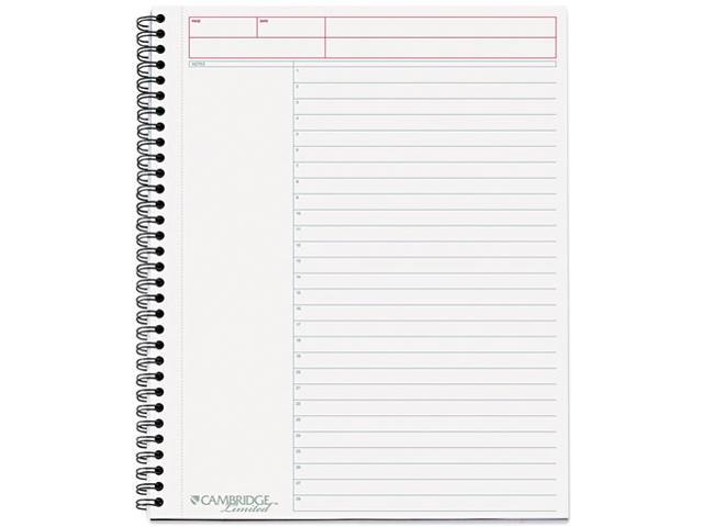 Photo 1 of Cambridge Limited Professional Notebook, 8.5" x 11", Wide Ruled, 80 Sheets, Black (06064)