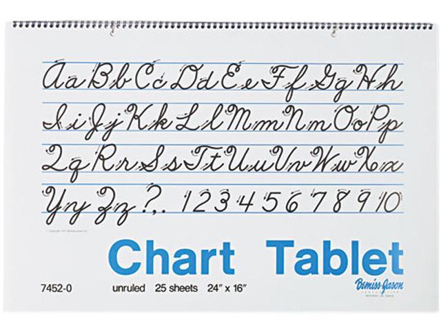 Photo 1 of Pacon Chart Tablets, Unruled, 24 x 16, White, 25 Sheets/Pad