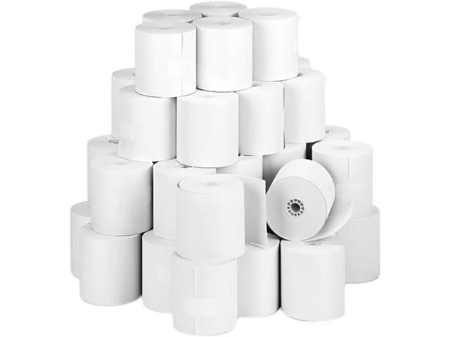 PM Company 05213 Thermal Paper Rolls, Cash Register/Point of Sale, 3-1/8" x 273 ft, White, 50/CT