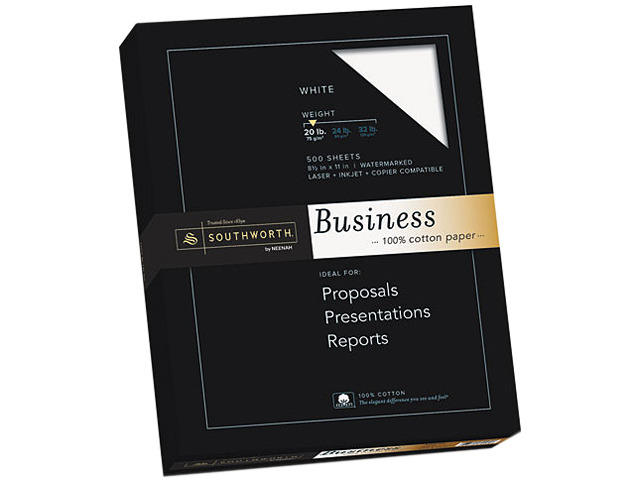 Southworth® 100% Cotton Business Paper, Letter Paper Size
