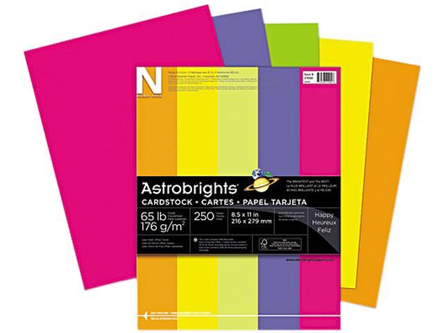 Wausau Paper 21004 Astrobrights Colored Card Stock, 65 Lbs., 8-1/2 X 11 ...