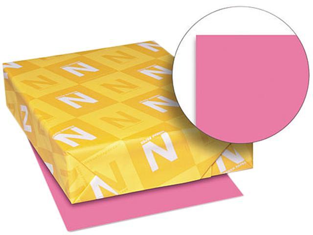 Wausau Paper 22129 Astrobrights Colored Card Stock, 65 lbs., 8-1/2 x 11, Plasma Pink, 250 Sheets
