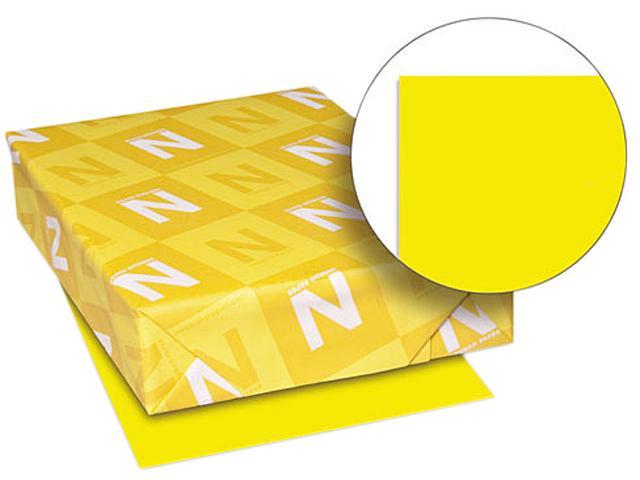 8.5” x 11”Solar Yellow 500 Sheets Wausau Paper 22531 Astrobrights Color Paper 