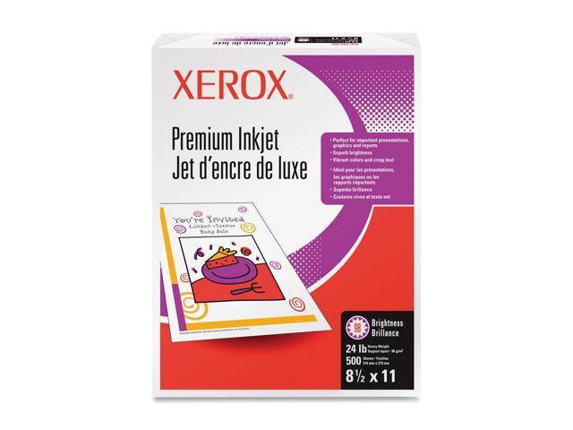 Xerox 3R13037 Premium Inkjet Paper, 95 Brightness, 24lb, 8-1/2 x 11, White, 500 Sheets/Ream