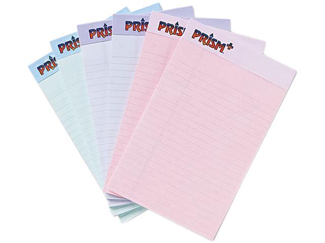 Tops 63016 Prism Plus Colored Junior Legal Pads, 5 x 8, Pastels, 6 50-Sheet Pads/Pack