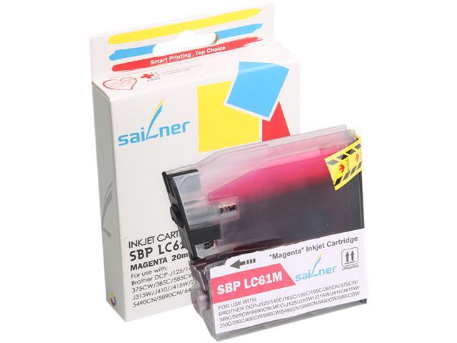 Sailner Compatible SBP-LC61M inkjet Cartridge (OEM# Brother LC61M) Magenta
