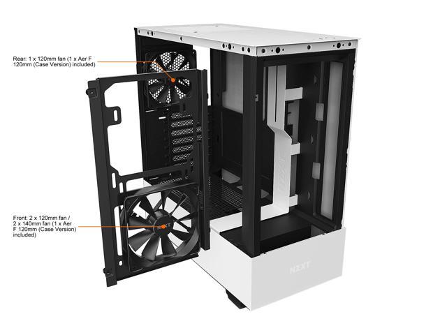 tildele letvægt turnering NZXT H510 Flow Matte White - Compact ATX PC Gaming Case - Tempered Glass -  Enhanced Cable Management - Water-Cooling Ready Computer Cases - Newegg.com