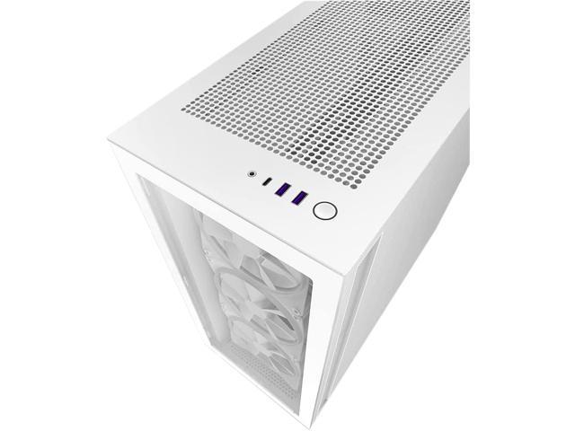 NZXT H7 Elite - Premium Mid-Tower PC Gaming Case - RGB LED & Smart Fan  Control - Tempered Glass - White 