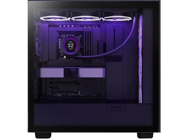 NZXT H7 Flow Black - Mid-Tower Airflow PC Gaming Case - Tempered Glass ...