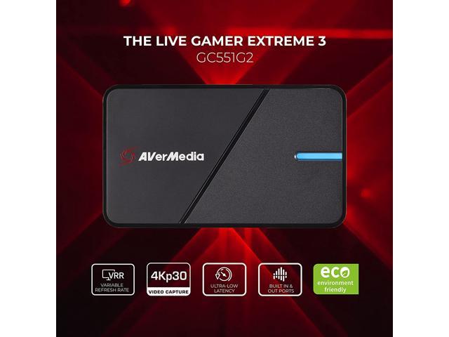 AVerMedia GC551G2 Live Gamer Extreme 3 - 4K Plug & Play Capture Card with  VRR Support and HDR Pass-Through for Gaming, Streaming, and Content  Creation