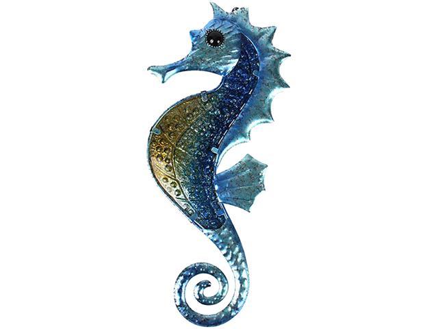 Liffy Metal Glass Seahorse Wall Decor Hanging Sculpture For Patio Porch Room Newegg Com - Functional Sculpture Metal Wall Art Wisconsin