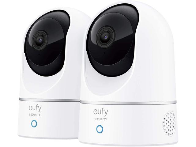 eufy Security Solo IndoorCam P24 2-Cam Kit, 2K Security Indoor Camera Pan & Tilt, Plug-in Camera with Wi-Fi, Human & Pet AI, Voice Assistant Compatibility, Motion Tracking, Homebase not Compatible
