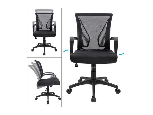 Furmax Office Chair Mid Back Swivel Lumbar Support Computer Newegg Com