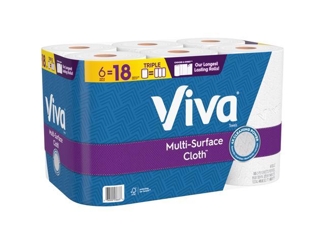 Photo 1 of Viva Multi-Surface Choose-A-Sheet Paper Towels 2-Ply - 165 Sheets/Roll - 6 Triple Rolls/Pack