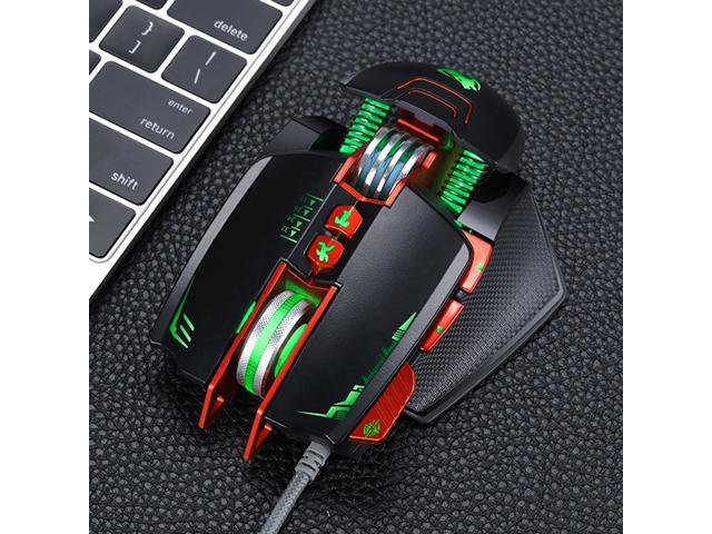 USB Wired Programmable Gaming Mouse 3200DPI Adjustable Backlight 8 Custom  Buttons Mechanical Gaming Mice For Gaming Laptop Computer Pro Gamer/ LOL