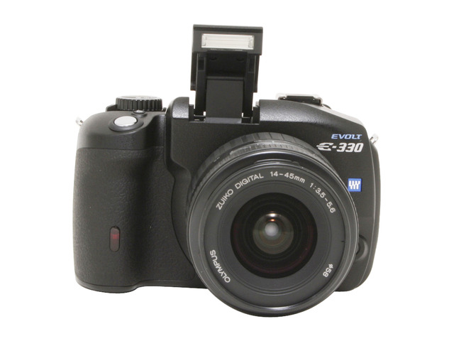 OLYMPUS EVOLT E-330 Black 7.94 MP 2.5" 215K LCD Digital SLR Camera ...
