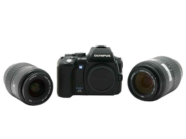 OLYMPUS EVOLT E-500 Black 8.15 MP 2.5" 215K LCD Digital SLR Camera w ...