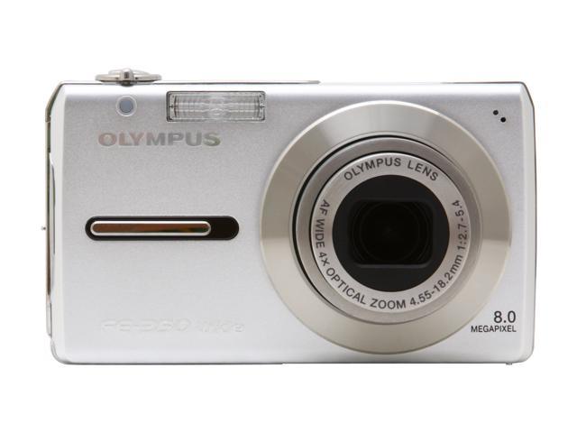 OLYMPUS FE-350 Silver 8.0 MP 28mm Wide Angle Digital Camera - Newegg.com