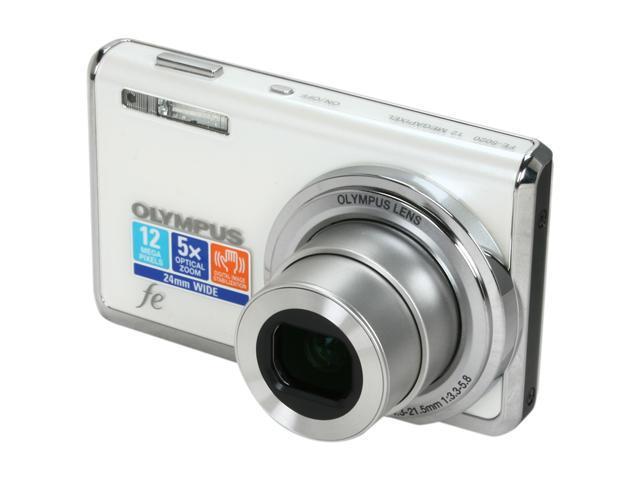 OLYMPUS FE-5020 White 12 MP 24mm Wide Angle Digital Camera 