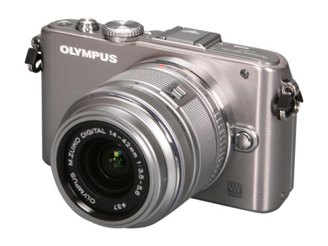 Olympus PEN E-PL3 Silver 12.3MP Digital Camera with 14-42mm Lens