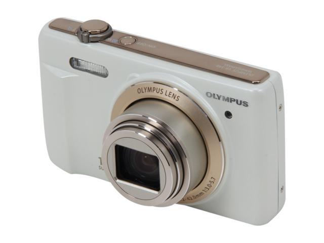 Olympus VR-340 White 16MP Digital Camera with 10x Optical Zoom