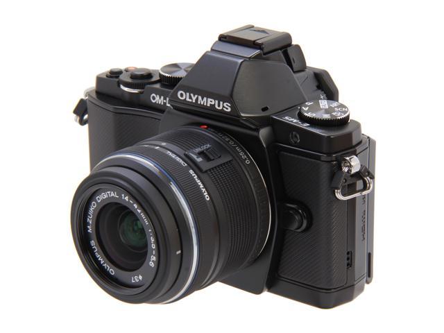 OLYMPUS OM-D E-M5 Black 16.1 MP Live MOS Interchangeable Lens Camera with 3" OLED Touchscreen 14-42mm Lens Kit