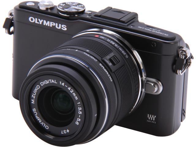 OLYMPUS E-PL5 V205041BU000 Black 16.1 MP 3.0" 460K Touch LCD Micro Four Thirds interchangeable lens system camera with 14-42mm II R Lens