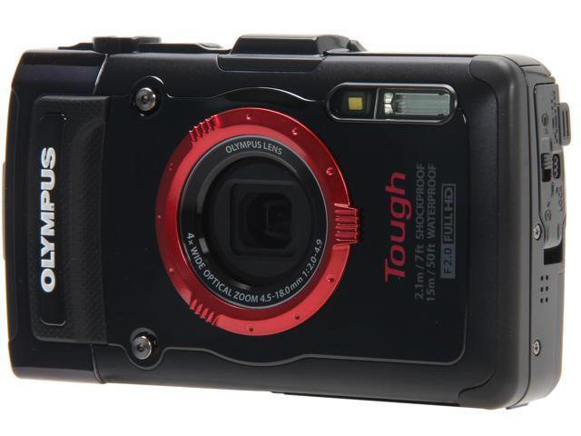 OLYMPUS TG-2 iHS Black 12 MP 4X Optical Zoom Waterproof Shockproof Wide Angle Digital Camera HDTV Output