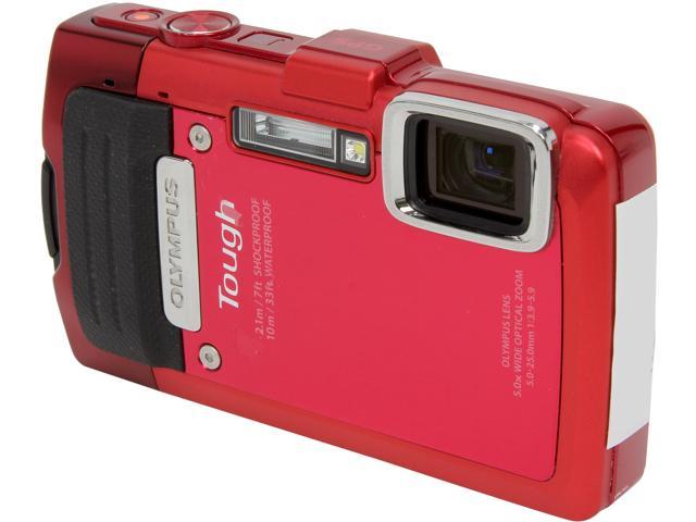 OLYMPUS TG-830 iHS Red 16 MP  Crushproof Waterproof Shockproof Freezeproof Digital Camera