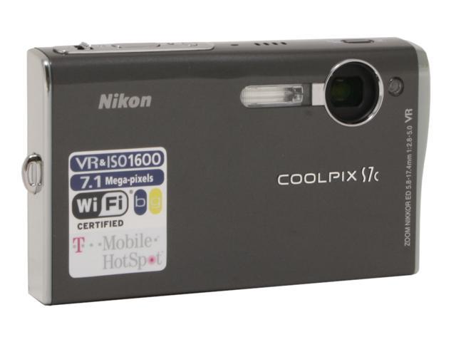 Nikon COOLPIX S7c Black 7.1 MP 3X Optical Zoom Digital Camera w/ Built-in Wifi 802.11b/g