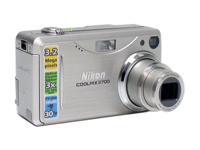 Nikon COOLPIX 3700 Silver 3.2MP 3X Optical Zoom Digital Camera