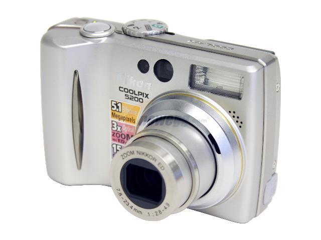 Nikon Coolpix 5200 Silver 5.1MP Digital Camera - Newegg.com