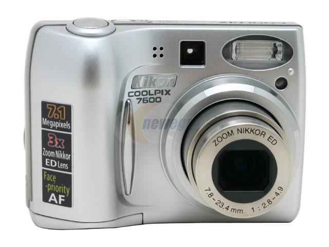 Nikon Coolpix 7600 Silver 7.1MP Digital Camera - Newegg.com