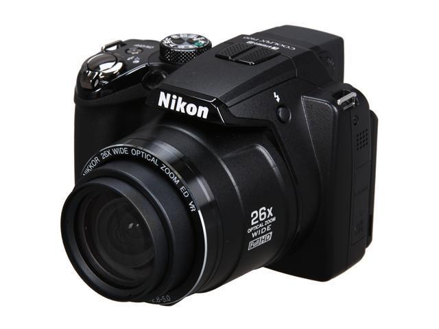 Nikon COOLPIX P100 Black 10.3 MP 3.0" 460K Anti-reflection Coating LCD 26X Optical Zoom 26mm Wide Angle Digital Camera