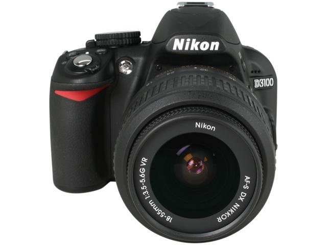 Refurbished: Nikon D3100 Black Digital SLR Camera with 18-55mm VR Zoom ...