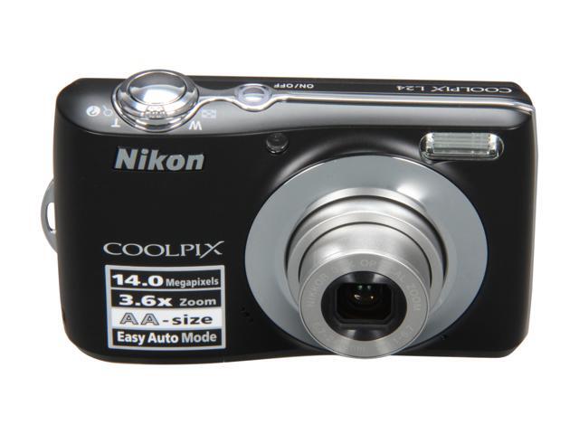 Nikon Coolpix L24 Appareil Photo Numérique 14 MP + Zoom 3,6x - Noir (Occasion)