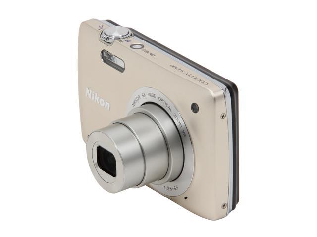 Nikon Coolpix S4300 Silver 16 MP 6X Optical Zoom 26mm Wide Angle Digital Camera