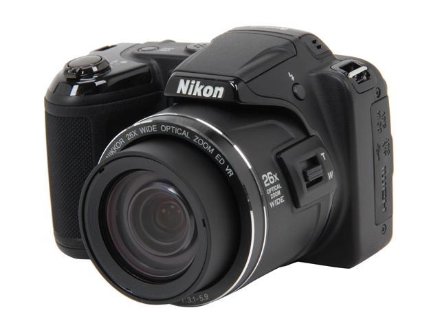 Nikon Coolpix L810 Black 16.1 MP 26X Optical Zoom Wide Angle Digital Camera HDTV Output