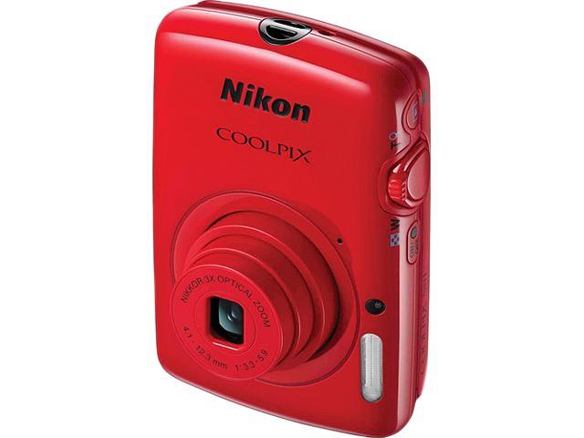 Nikon COOLPIX S01 Red 10.1 MP 3X Optical Zoom Digital Camera
