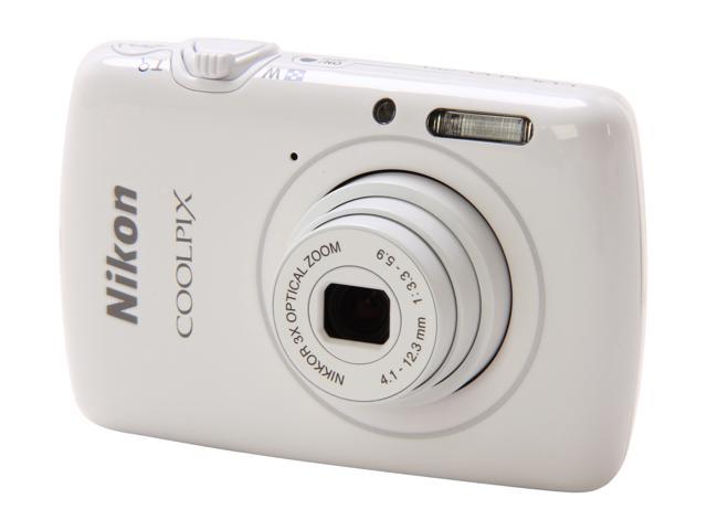 Nikon COOLPIX S01 White 10.1 MP 3X Optical Zoom Digital Camera
