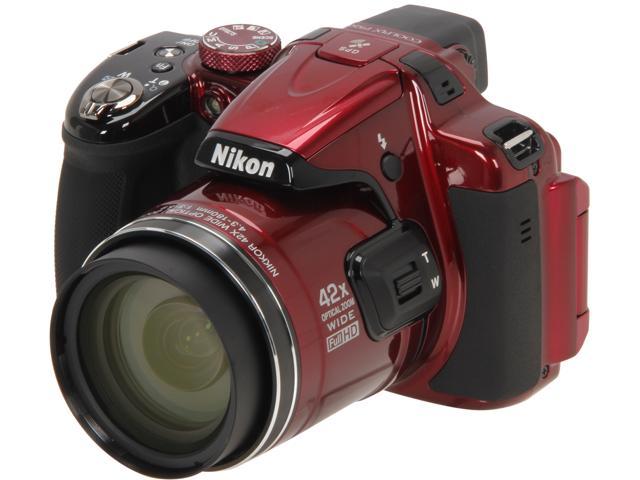 Nikon COOLPIX P520 Red 18.1 MP 42X Optical Zoom Wide Angle Digital Camera HDTV Output