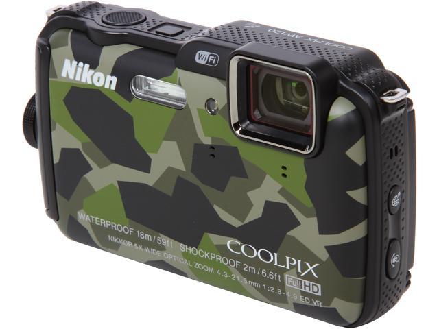 Nikon Coolpix Aw120 26468 Green 16 Mp 30 921k Action Camera 3857