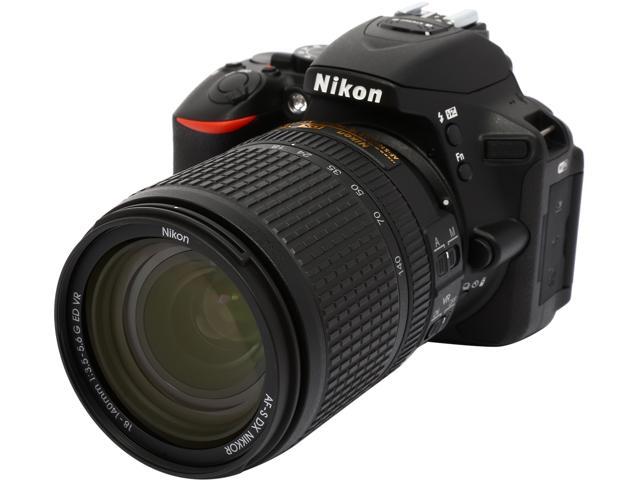 Immoraliteit Aan de overkant Complex Nikon D5500 1548 Black Digital SLR Camera with 18-140mm VR Lens - Newegg.com
