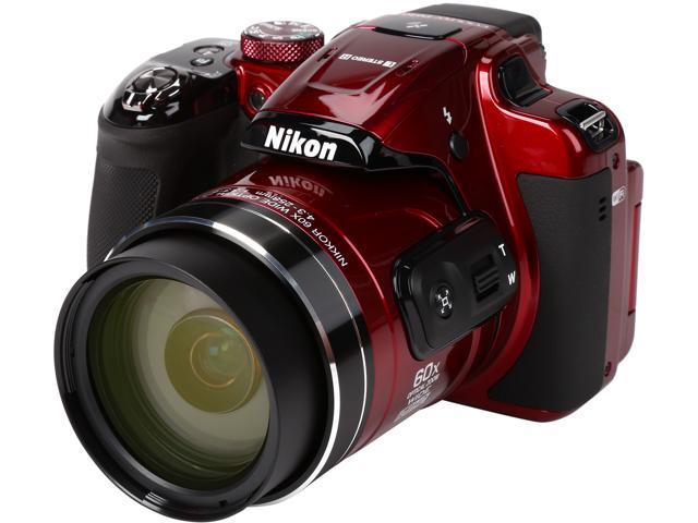 Nikon COOLPIX P610 Red 16.00 MP 24mm Wide Angle Digital Camera ...