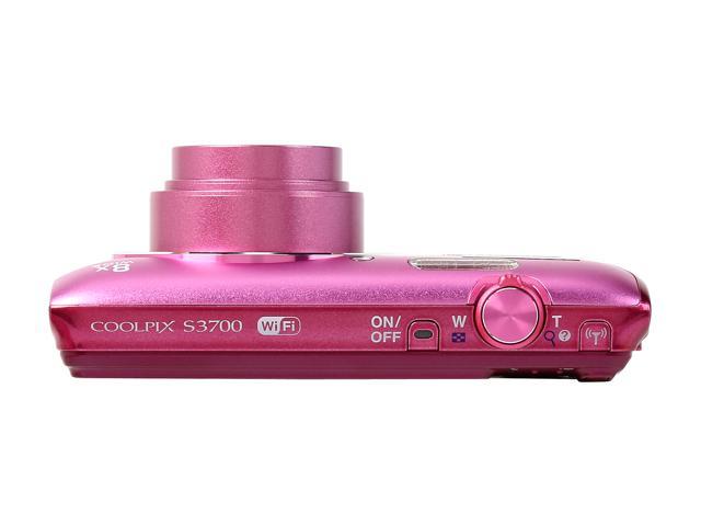 Nikon COOLPIX S3700 Pink 20.1 MP 25mm Wide Angle Digital Camera