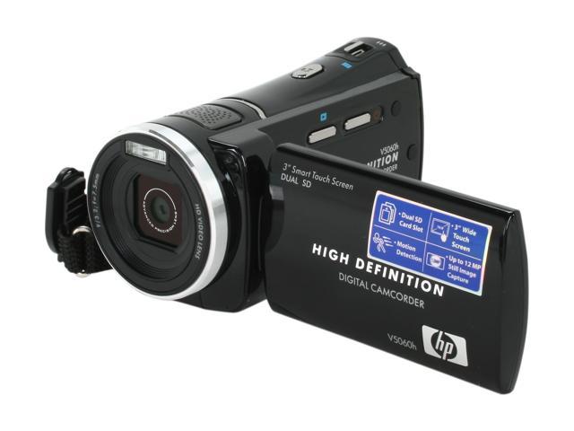 HP V5060h Black CMOS 3.0" LCD HD Flash Memory Camcorder