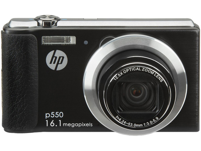 HP HPP550 Black 16.1 MP Digital Camera with 4GB SD Memory Card - Newegg.com