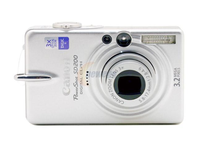 Canon PowerShot SD200 Silver 3.2MP Digital Camera - Newegg.com