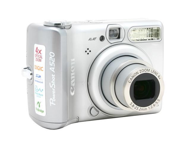 Canon Powershot A520 Silver 4MP 4X Optical Zoom Digital Camera