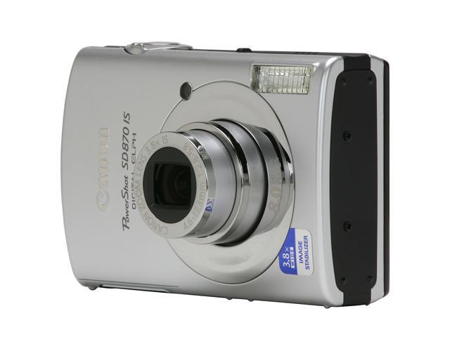 Canon PowerShot SD870 IS Silver 8.0 MP 3.0" 230K LCD 3.8X Optical Zoom 28mm Wide Angle Digital Camera